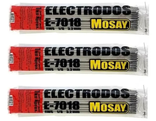 3 Kilos Electrodo Soldadura Mosay E-7018 1/8 (3,2 Mm )