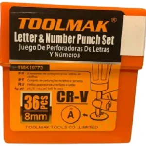 Set Golpe Toolmak 6mm 36 Piezas Letras Y Números Acero Para Metales