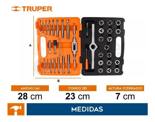 Terraja Truper Macho Milimétrica Y Pulgadas Modelo 11442 - Imagen 3