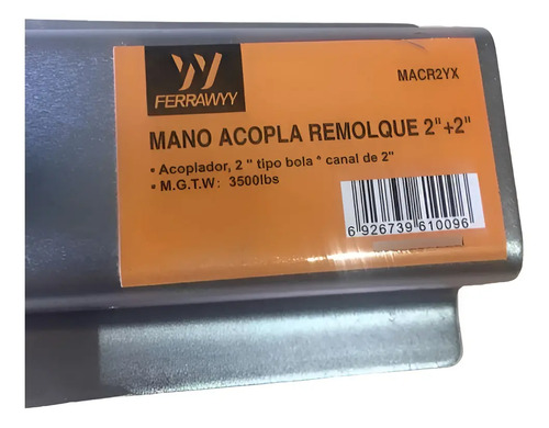 Acople de arrastre para carro, 3.500 libras, perfil 50 x 50 mm - Imagen 2