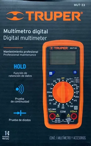 Multimetro Digital Junior Truper Modelo Mut-33 - Imagen 3