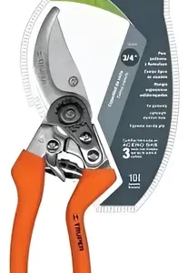Tijera Podar  Truper Profesional Cuchilla 8 1/2 T-45 Naranja Claro