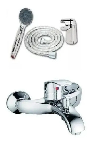 Llave Monomando Tina Ducha Cromada Para Baño Plateado - Imagen 3