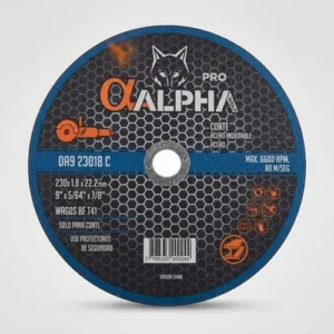 Alpha Pro Profesional Disco De Corte 9x1.8mm 230mm 5 Unidade Azul Marino