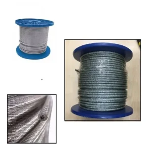 Piola, Cable De Acero 2 Mm Pvc, 100 Mts.