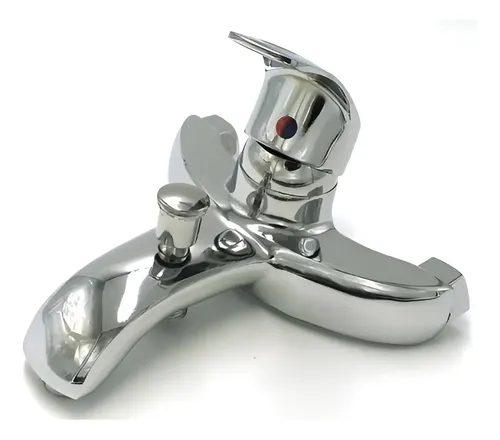 Llave Monomando Tina Ducha Cromada Para Baño Plateado