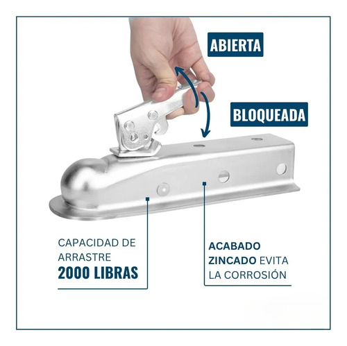 Mano Acople Remolque Carro De Arrastre Enganche 1 7/8 - Imagen 5