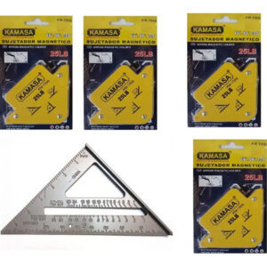 Escuadra Magnética 25 Lbs. Soldar Set 4  + Escuadra Rápida