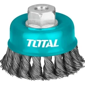 Grata Copa Escobilla Trenzada 4 Pulgadas Marca Total Turquesa