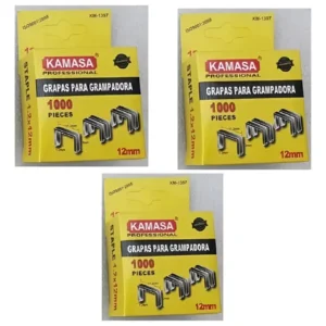 Grapas Kamasa 12 Mm , Grosor 1,2 Mm , 3 Caja De 1000  Plateado