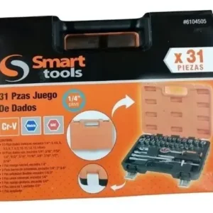 Juego De Dados 1/4 De 3/16`` A 9/16`` 31 Pzs (6104505) Smart