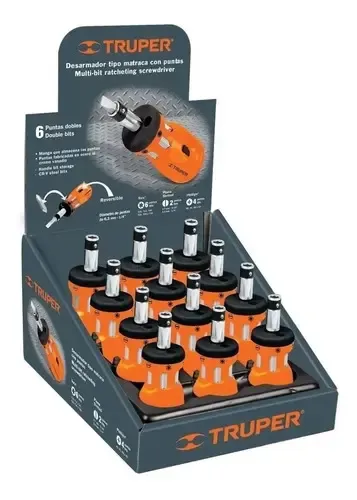 Desarmador Tipo Trompo Matraca 6 Puntas Doble Truper 18193 - Imagen 2