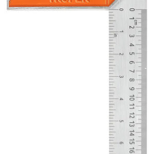 Escuadra Aluminio Carpintero 90 Grados 8 Pulgada 20cm Truper Naranja Claro