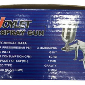 Pistola Pintar Voylet  F-2 Aerógrafo Con Copa 125 Ml Plateado