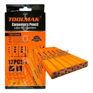 Lápiz Carpintero Toolmak 2b Tmk19586 Para Madera Y Construcción 12 Piezas