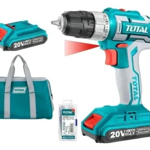 Taladro Atornillador Inalambrico 10mm 20v 2bt Total Verde Oscuro