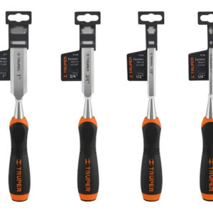 Set 4 Formones Truper Con Mango Confort Grip