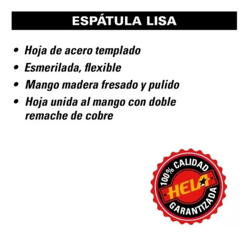 Espátula Marca Hela Lisa, Ancho 140 Mm Grande - Imagen 4