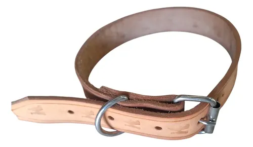 Collar Para Perro En Suela , Perros Grandes Beige Círculo L - Imagen 5