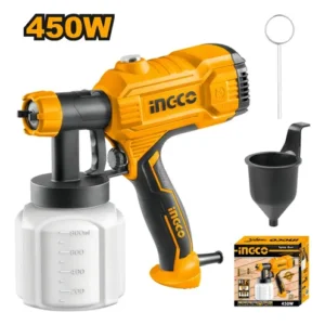 Pistola De Pintar Electrica Industrial 450w Ingco Spg3508 Amarillo Naranja/negro