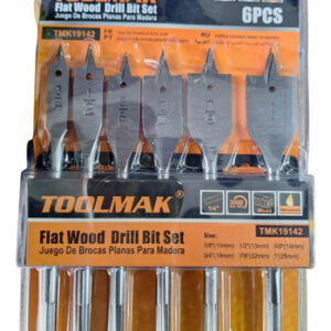 Juego De Brocas Planas Para Madera 6 Pcs Toolmak