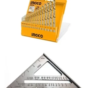 Set Juego Brocas Para Metal 19 Piezas + Escuadra Rápida 7 P.