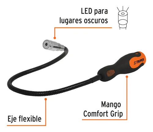 Imán Mecánico Flexible Con Luz Led Truper Profesional - Imagen 4