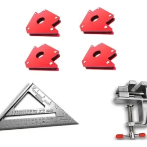 Pack 4 Esc. Magnéticas 25 Lbs + Escuadra + Mini Tornillo