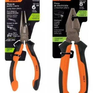 2 Alicates Truper ; 1 Universal 8 P Y  1 De Punta/corte  6 P Naranjo