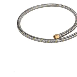 Manguera Flexible Para Gas, 3/8 X 3/8 , 1 Mt. Hilo Izquierdo Gris