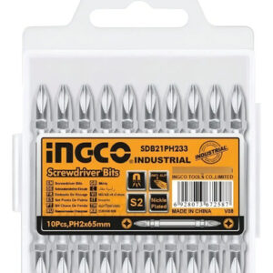 Set De Puntas Phillips Ph2 Ingco De 65 Mm (10 Piezas)