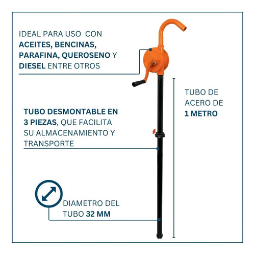 Bomba Manual Truper Bomex-25 Extracción Aceite - Imagen 5