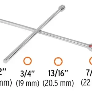 Llave Cruz Para Auto Reforzada 20 Pulgadas Acero Cromada