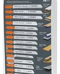 Set De Hojas Para Sierra Caladora (16pzs Tipo T ) Truper