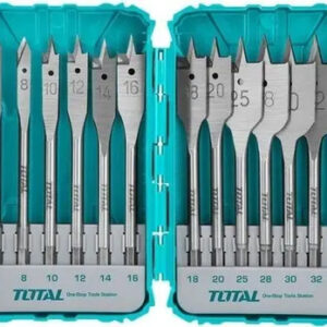 Set De 12 Brocas Planas Para Madera  Marca Total (6 - 32 Mm)