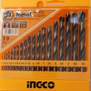 Brocas Para Fierro Marca Ingco , Caja Con 19 Piezas