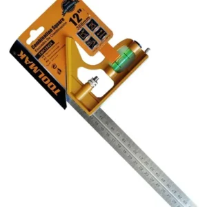 Toolmak Tmk-19424 Escuadra Combinacion 12 Pgdas / 300mm Profesional Nivelador Amarillo
