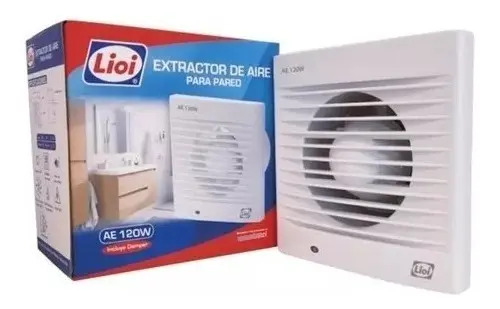 Extractor De Aire De 5 Pulgadas Para Uso En Baños Blanco
