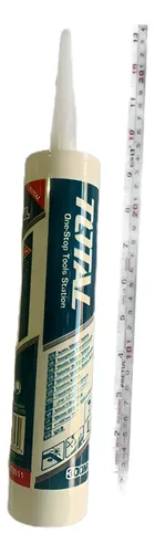 Sellador De Silicona Acética Blanca 300 Ml Marca Total - Imagen 2