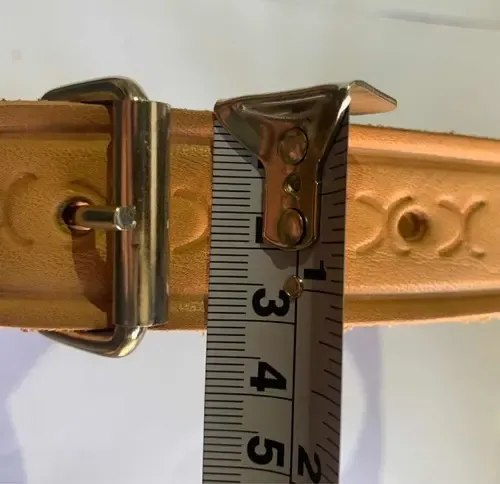 Collar Para Perro En Suela , Perros Grandes Beige Círculo L - Imagen 6