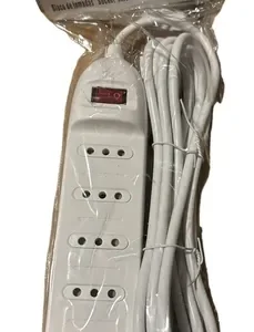 Alargador Zapatilla Ante 5 Enchufes 3 M Interruptor At105-3 Blanco