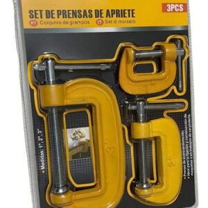 Prensas Tipo C Hierro Set 3 Unidades Ante Para Carpintería