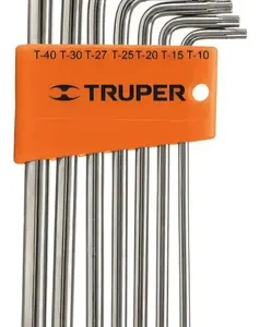 Juego 7 Llaves Torx Con Organizador Truper 15553 Color Plateado
