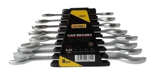 Juego 8 Llaves Punta/punta Uyustools Plateado