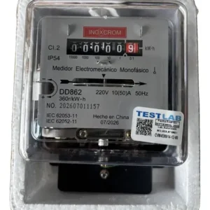 Medidor Luz Electromecánico Monofásico 220v Inoxcrom Dd862