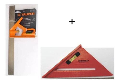 Escuadra Triangular Plástica Mas Escuadra Combinación Truper