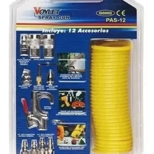 Set Manguera De Aire Acoples Y Accesorios Voylet 12 Piezas
