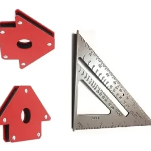 Set Escuadras Magnéticas  Soldar 5 PuLG  75 Lbs + Esc Rápida