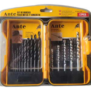 Juego Brocas De Metal Y Concreto 17pcs + Estuche.