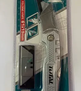 Corta Carton Cartonero Plegable Cuchillo Marca Total Plateado